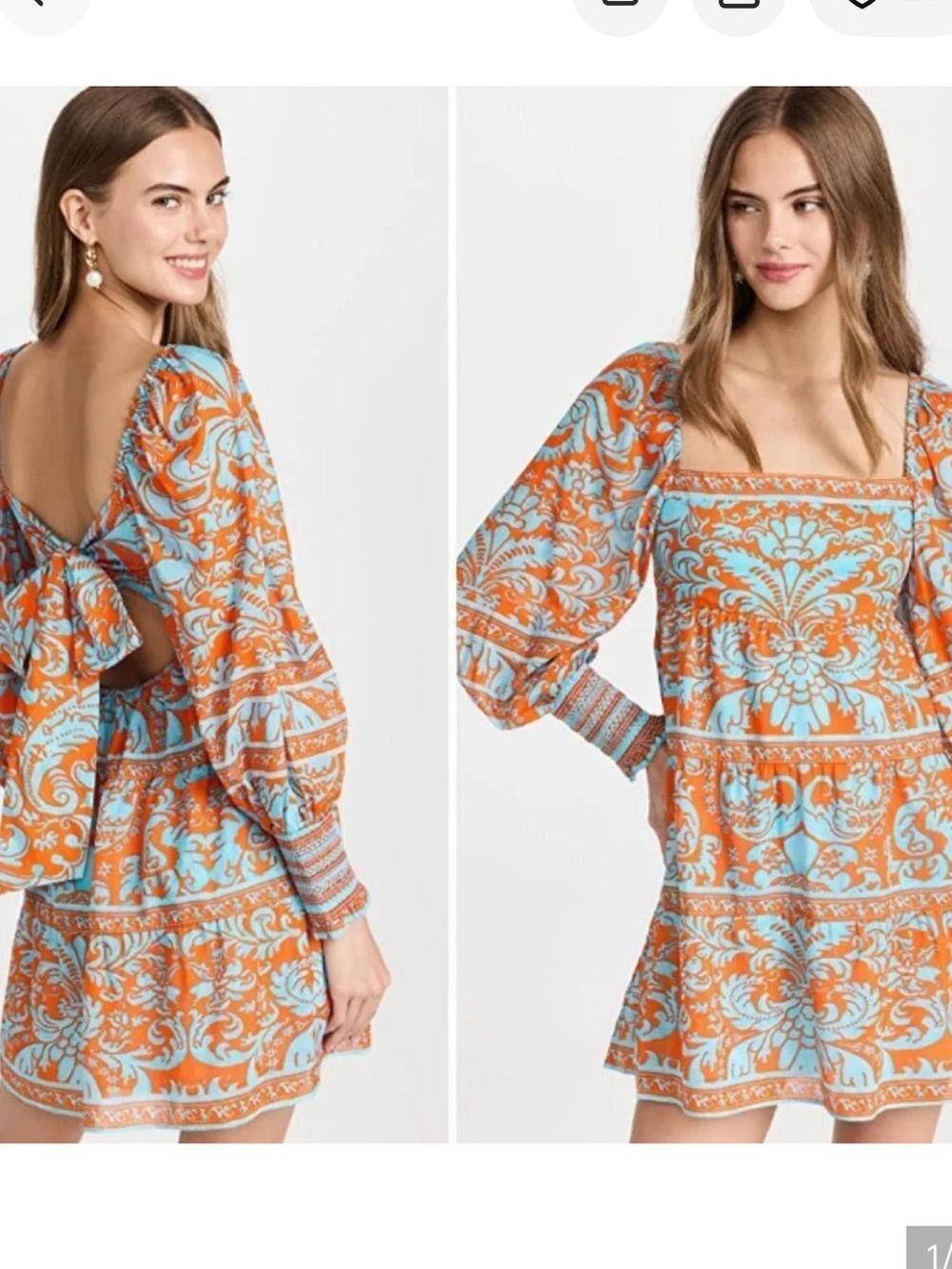 Alice + Olivia Rowen babydoll tiered mini dress